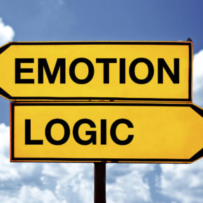 Emotion or logic, opposite signs